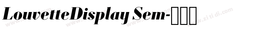 LouvetteDisplay Sem字体转换